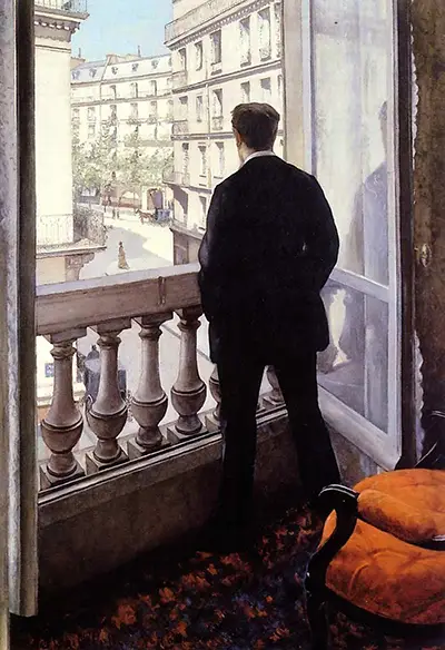 Young Man at his Window Gustave Caillebotte